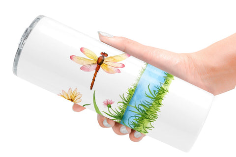 Tumbler Whimsical Garden Creatures Sublimation artnoy 