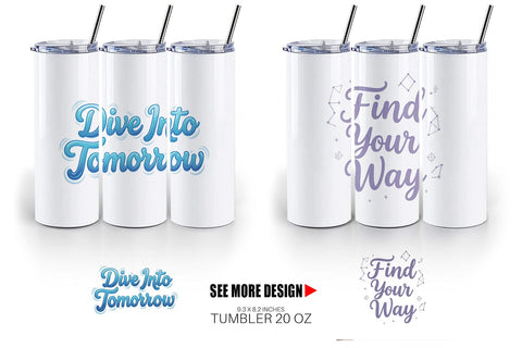 Tumbler Whimsical Journey Post Grad Quotes Sublimation artnoy 