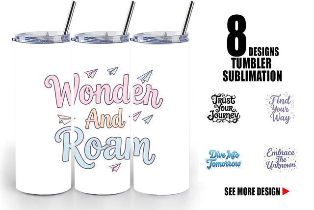 Tumbler Whimsical Journey Post Grad Quotes Sublimation artnoy 