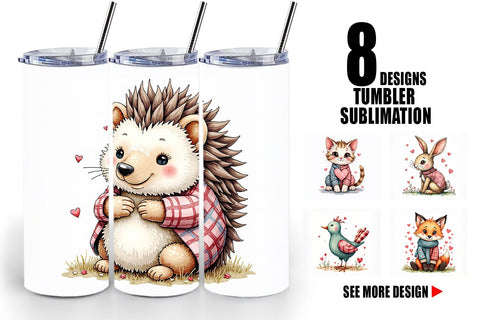 Tumbler Whimsical Patchwork Pets Sublimation artnoy 