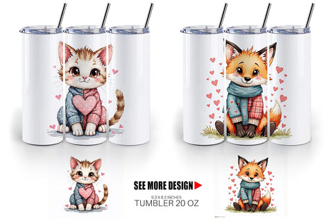 Tumbler Whimsical Patchwork Pets Sublimation artnoy 
