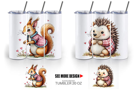 Tumbler Whimsical Patchwork Pets Sublimation artnoy 