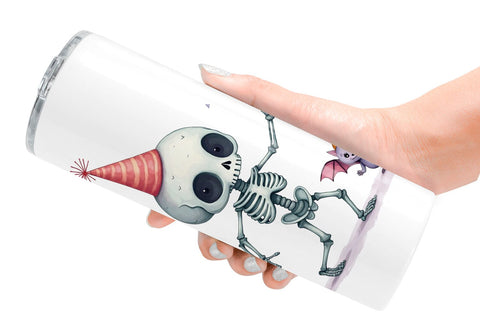 Tumbler Whimsical Skeletons Sublimation artnoy 
