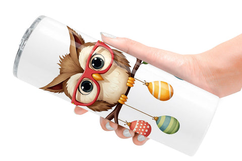 Tumbler Whimsical Woodland Friends Easter Watercolor Sublimation artnoy 