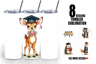 Tumbler Whimsical Woodland Graduates Sublimation artnoy 