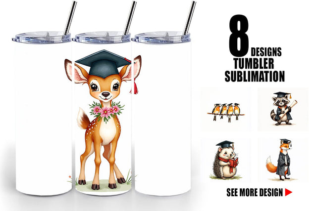 Tumbler Whimsical Woodland Graduates Sublimation artnoy 