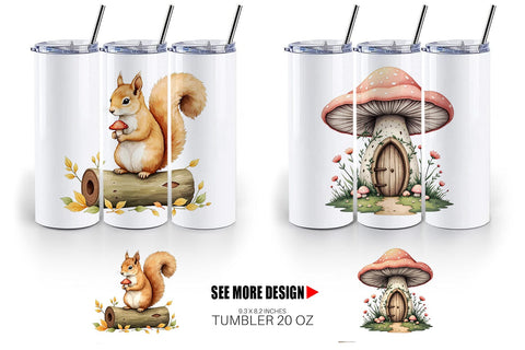 Tumbler Whimsical Woods Sublimation artnoy 