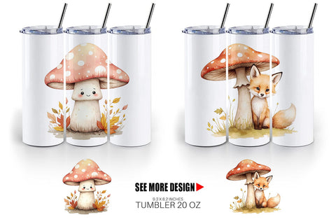Tumbler Whimsical Woods Sublimation artnoy 