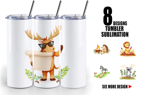 Tumbler Wild Animal Adventures Sublimation artnoy 