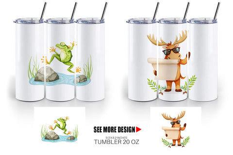 Tumbler Wild Animal Adventures Sublimation artnoy 