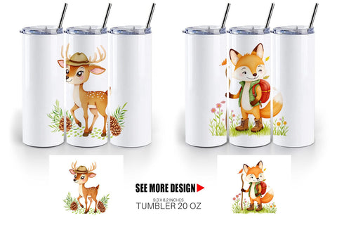 Tumbler Wild Animal Adventures Sublimation artnoy 