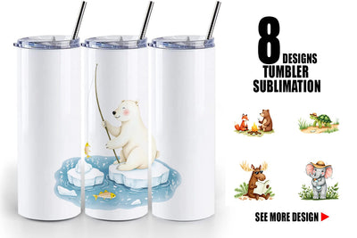 Tumbler Wild Animal Adventures Sublimation artnoy 
