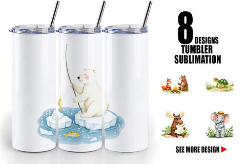 Tumbler Wild Animal Adventures Sublimation artnoy 