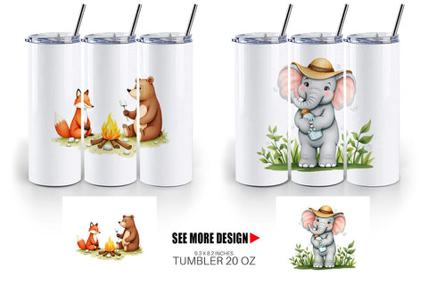 Tumbler Wild Animal Adventures Sublimation artnoy 