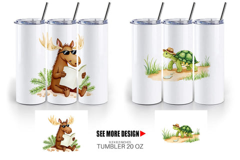 Tumbler Wild Animal Adventures Sublimation artnoy 