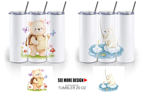 Tumbler Wild Animal Adventures Sublimation artnoy 