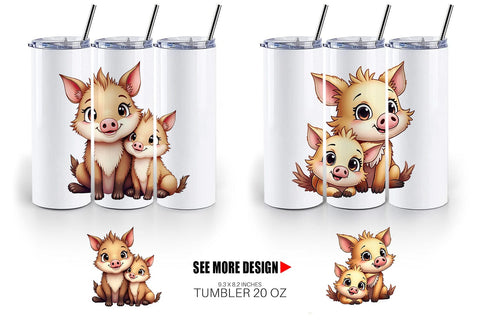 Tumbler Wild Boar Mother's Day Sublimation artnoy 