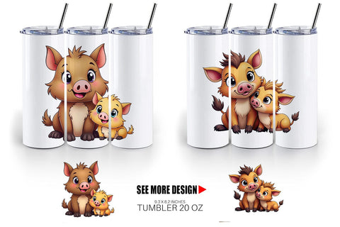 Tumbler Wild Boar Mother's Day Sublimation artnoy 