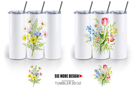 Tumbler Wildflower Drift Sublimation artnoy 