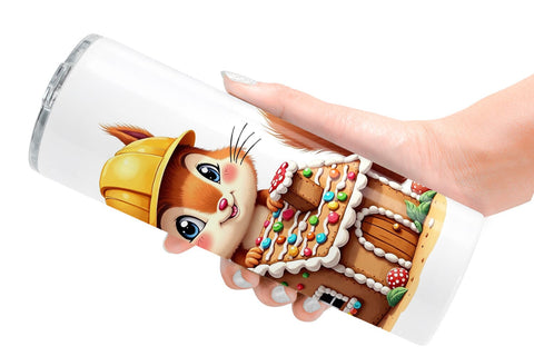 Tumbler Winter Critters & Sweets Watercolor Sublimation artnoy 