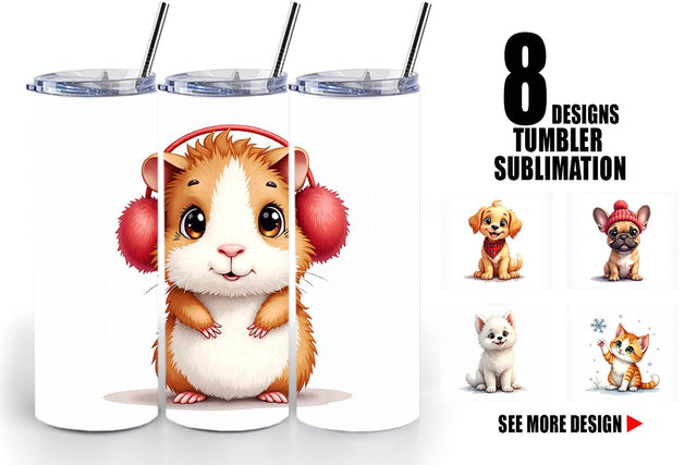Tumbler Winter Pets Parade Sublimation artnoy 