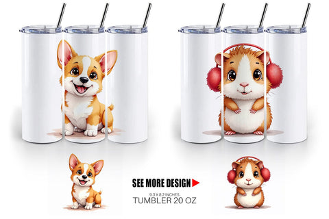 Tumbler Winter Pets Parade Sublimation artnoy 
