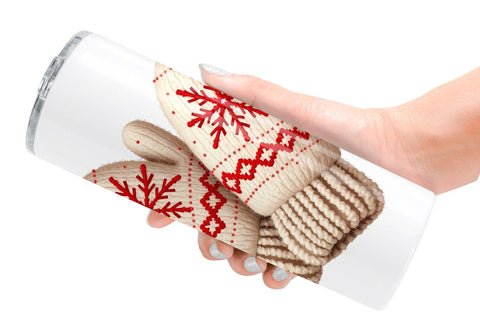 Tumbler Winter Woodland Farmhouse Elements Watercolor Sublimation artnoy 