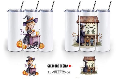 Tumbler Witch Market Night Sublimation artnoy 