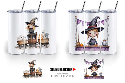 Tumbler Witch Market Night Sublimation artnoy 