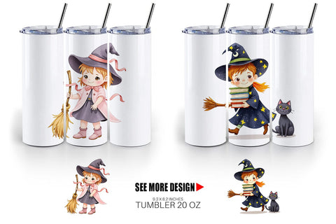 Tumbler Witch School Days Sublimation artnoy 
