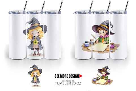 Tumbler Witch School Days Sublimation artnoy 