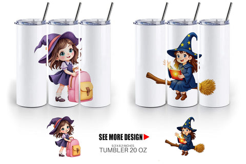 Tumbler Witch School Days Sublimation artnoy 