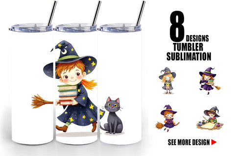 Tumbler Witch School Days Sublimation artnoy 