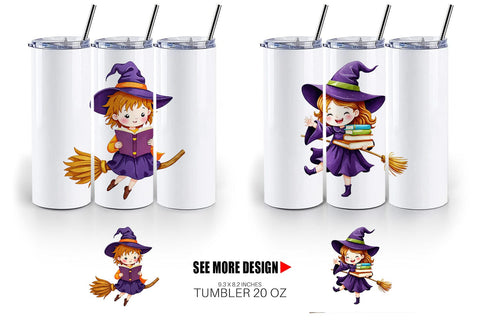 Tumbler Witch School Days Sublimation artnoy 
