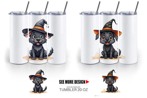 Tumbler Witchy Pup Sublimation artnoy 