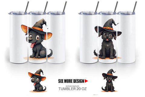 Tumbler Witchy Pup Sublimation artnoy 