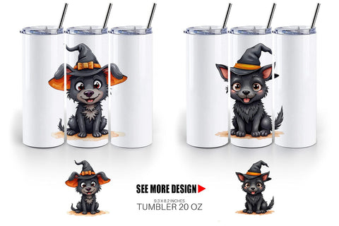 Tumbler Witchy Pup Sublimation artnoy 