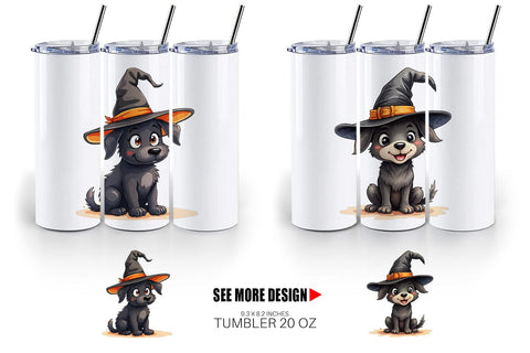 Tumbler Witchy Pup Sublimation artnoy 