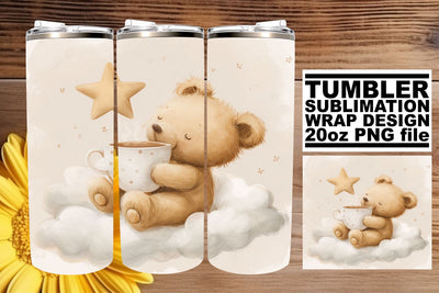 Tumbler with Nursery Watercolor Babies Sublimation afrosvg 