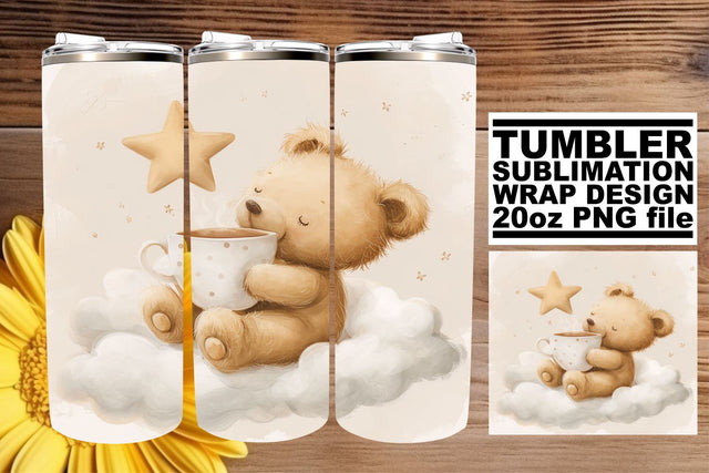 Tumbler with Nursery Watercolor Babies Sublimation afrosvg 