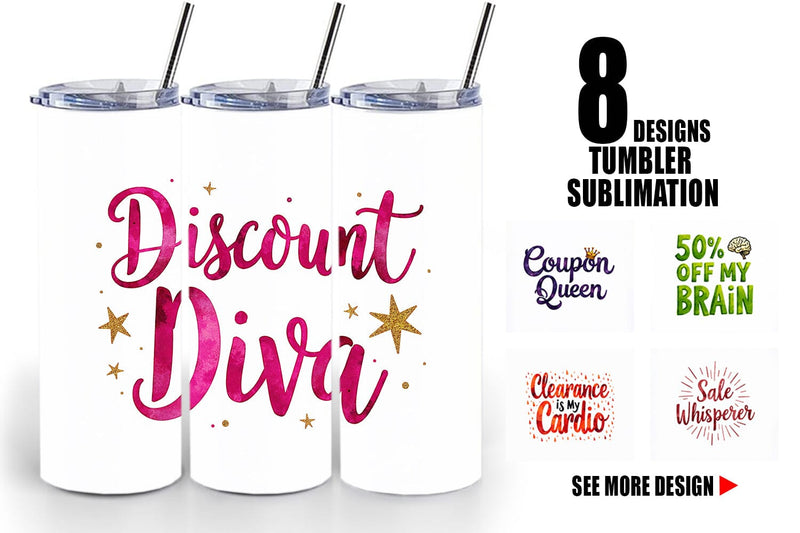 Tumbler Witty Bargain Hunter Sublimation artnoy 