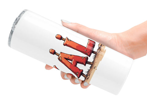 Tumbler Witty Warning Icons Sublimation artnoy 