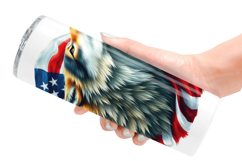 Tumbler Wolf 4th of July Sublimation artnoy 