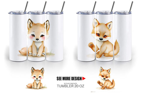 Tumbler Wolf Wildlife Sublimation artnoy 