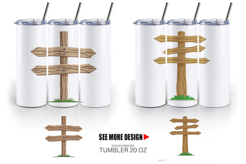 Tumbler Wooden Sign Sublimation artnoy 