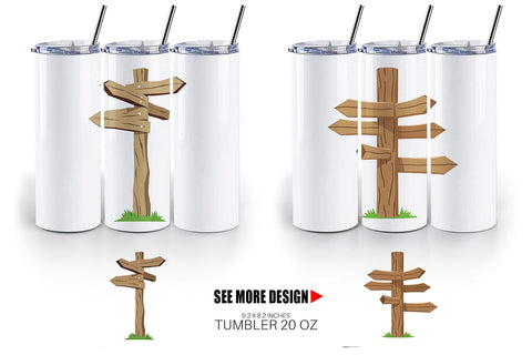 Tumbler Wooden Sign Sublimation artnoy 