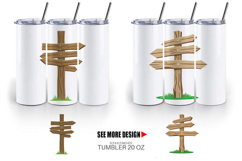 Tumbler Wooden Sign Sublimation artnoy 