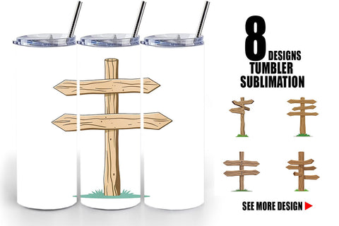 Tumbler Wooden Sign Sublimation artnoy 