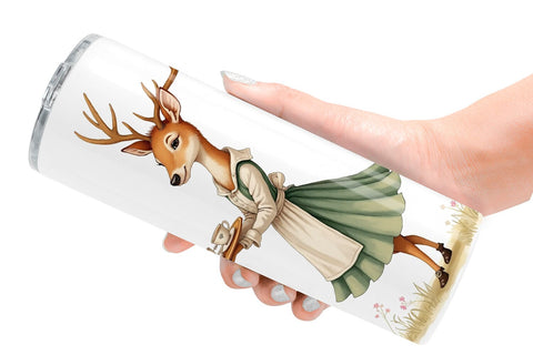 Tumbler Woodland Animal Cafe Sublimation artnoy 