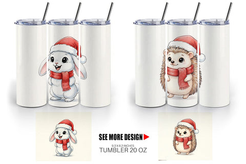 Tumbler Woodland Animals Sublimation artnoy 